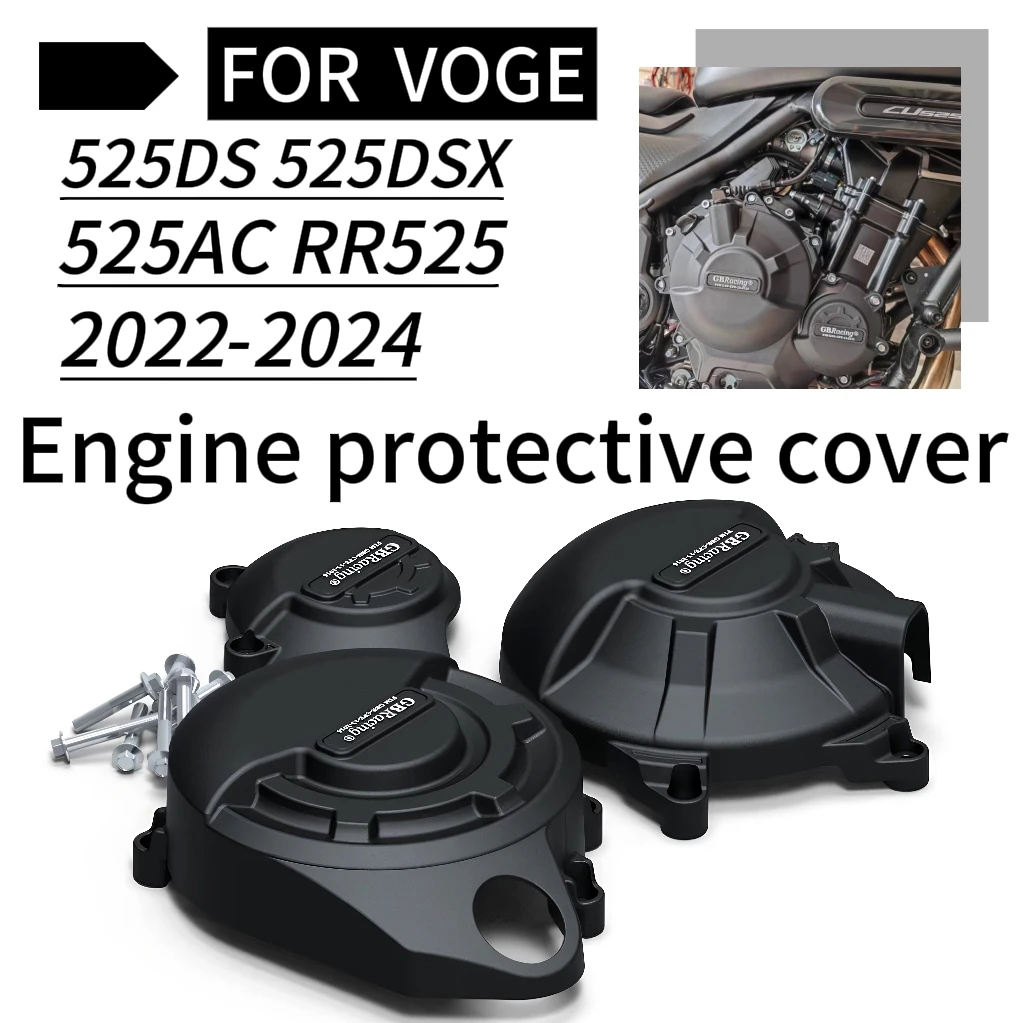 

Suitable for VOGE MOTO 525DS 525 DSX 525 AC 2022-2023 RR525 2023-2024 motorcycle engine protection cover engine anti fall device