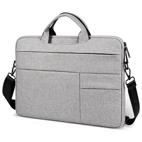 15.6 인치 14 15 노트북 가방 비즈니스 휴대용 컴퓨터 핸드백 노트북 숄더 핸드백 지퍼 어깨 간단한 스타일