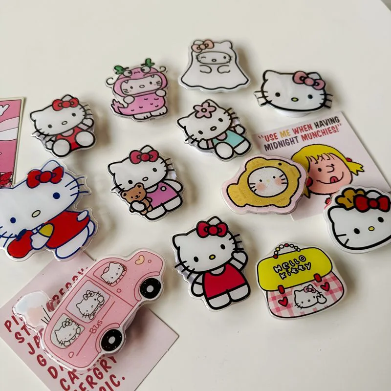 Cute Hello Kitty Phone Lazy Stand Kawaii Anime Ins Summer Limited Edition KT Airbag Funny Handheld Paste Stand Y2 Sanrio Gifts