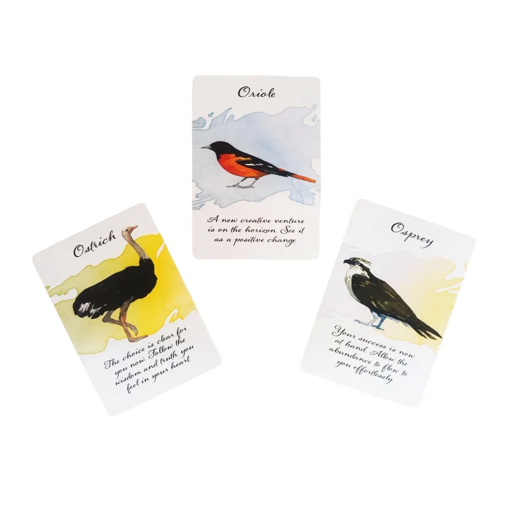 10.4*7.3cm Divine Feather Messenger Oracle Card Games 44 Pcs Cards Inspirational Deck