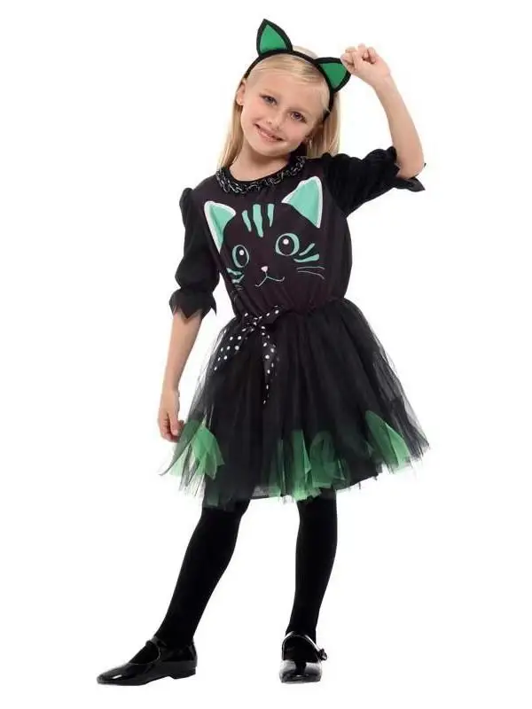 

Halloween Children's Costume Dress Floral Print Puffy Skirt Traditional Chinese Ethnic Stage Performance Women's Wear