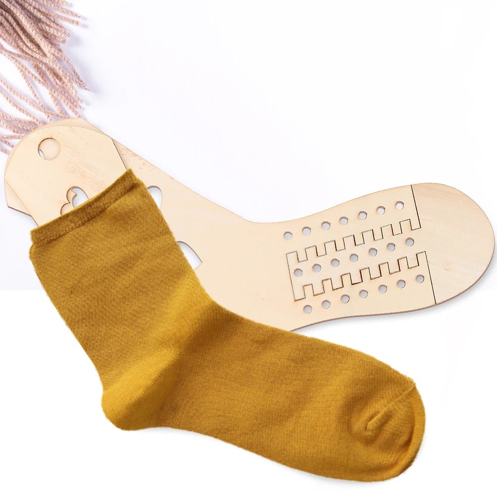 

4Pcs Sock Blockers Wood Knitting Tools DIY Sock Blocking Forms for Hand Display Organizer Accessories