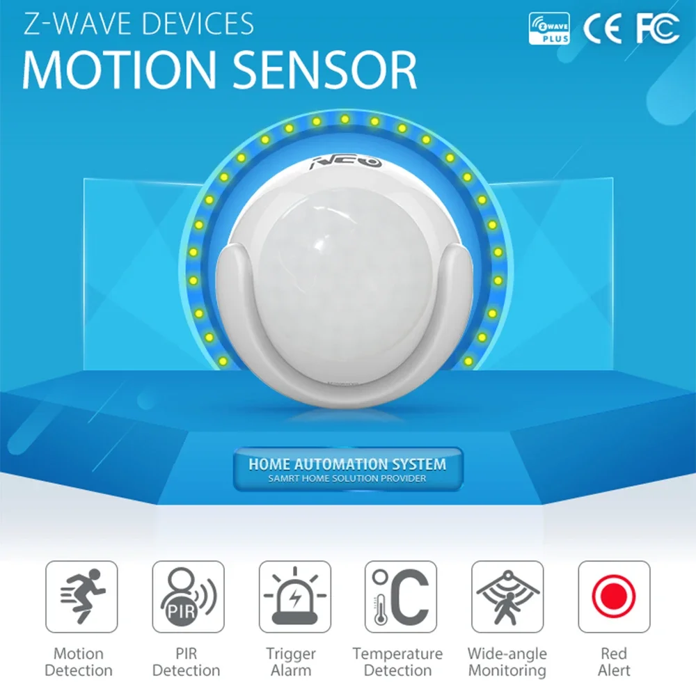 NEO COOLCAM Smart Home Z-wave PIR Motion Sensor Lux Temperature Detector Automation Alarm System EU 868.4