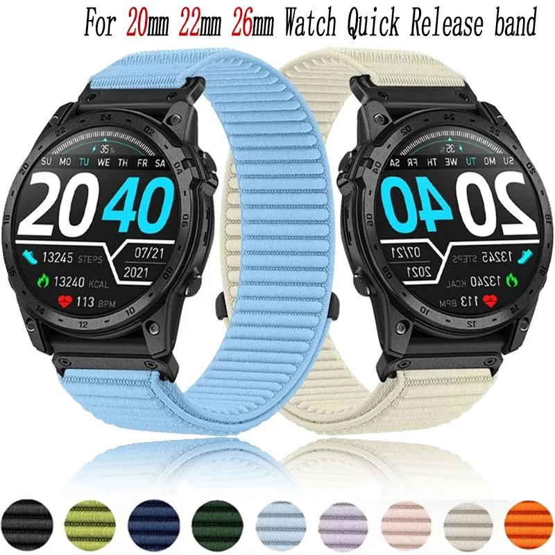 20/22/26 mm Nylonarmband für Garmin Fenix ​​8/Quatix 8 Schnellverschluss-Sportarmband Garmin Forerunner 970 965/Instinct 3 Armbandgürtel