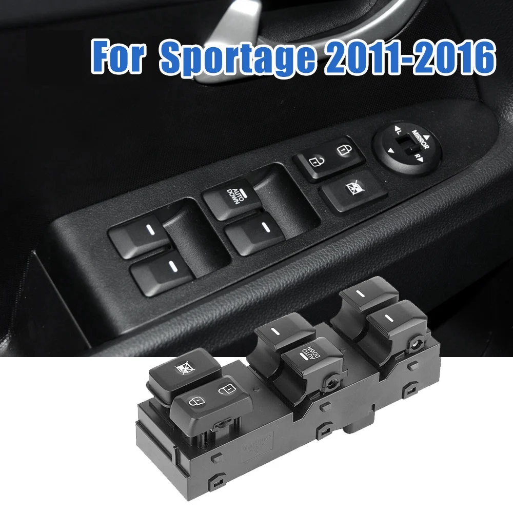 Top-Rated For KIA Sportage R 2011-2016 Power Master Window Lift Control Switch Front Left LH Driver Side 93570-3W000(AUTO DOWN)