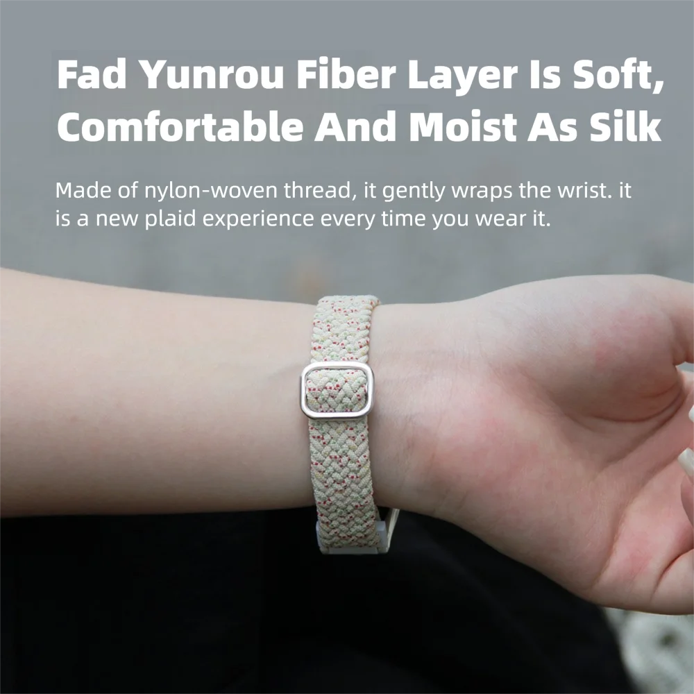 Zurück Geflochtene Slide Schnalle Strap Für Xiaomi Band 7Pro Quick Release Atmungsaktive Nylon Ersatz Einstellbare Armband Unisex