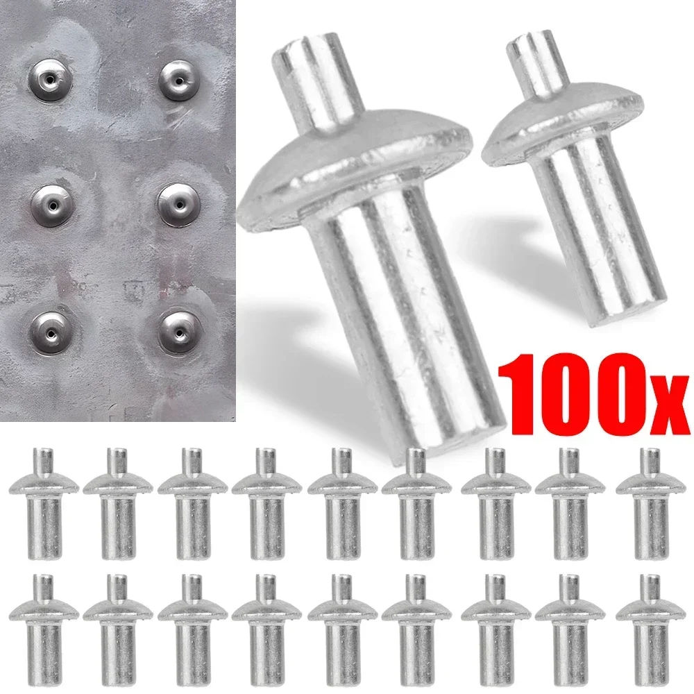 100/10 قطعة مسامير التوسع سبائك الألومنيوم المطرقة محرك المسامير جولة رئيس ثقب خزانة تحديد الأظافر اكسسوارات أثاث