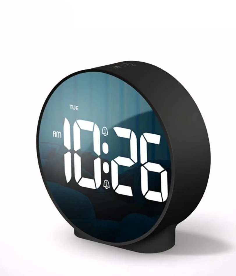 

Portable Digital Travel Alarm Clock Week Display Dual Alarms Adjustable Brightness Desk Clock for Office Bedroom Nightstand