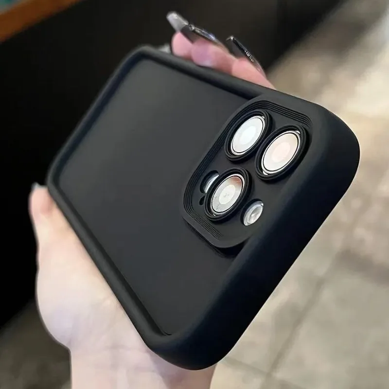 آيفون 17 الهواء 16 15 14 13 12 Mini 11 Pro Max Plus كاندي اللون جراب هاتف أنيق للصدمات غطاء ناعم سليم واقية