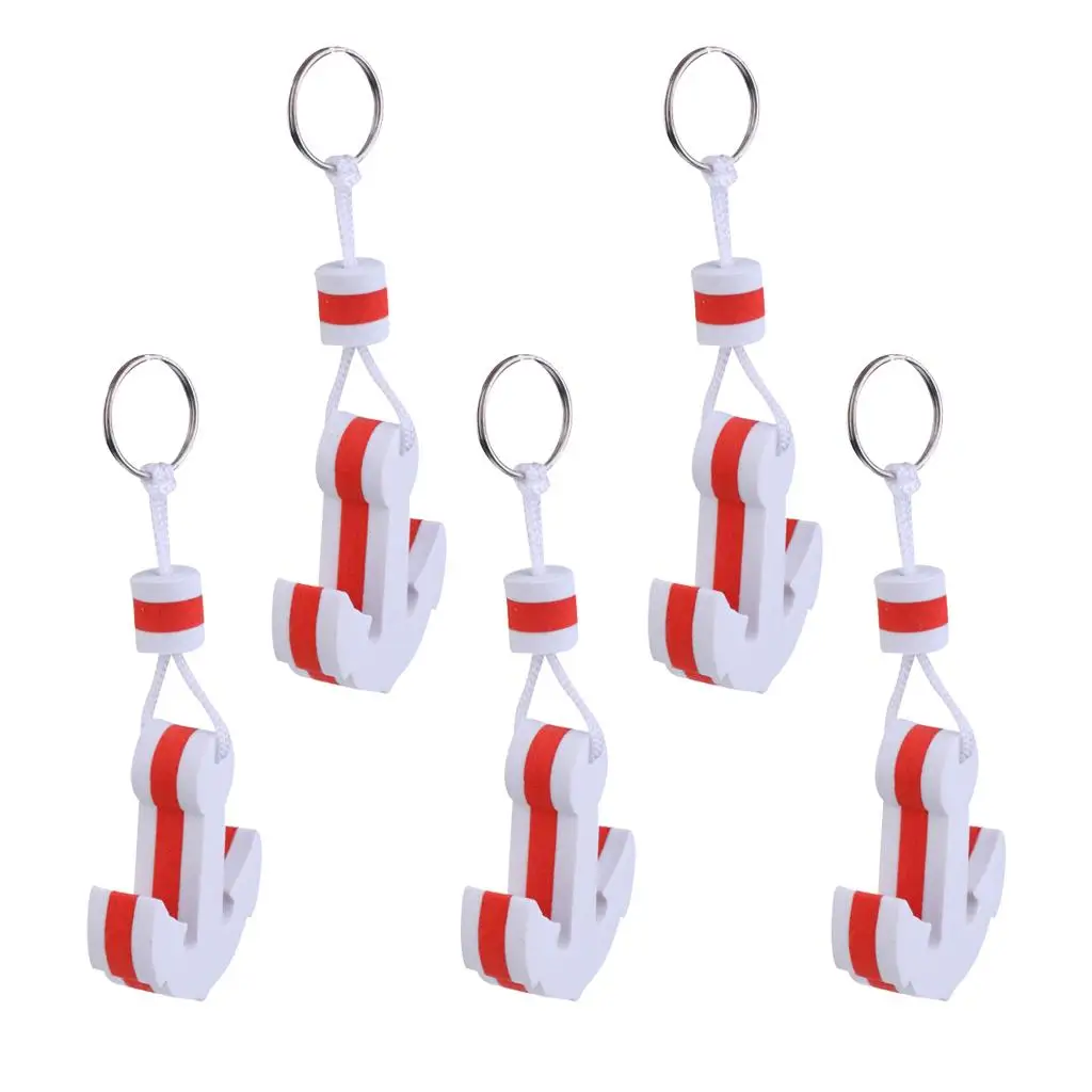 EVA Floating Key Ring Anchor Design Key Chain Rings Boat Accessories for Fishing Marine Sailing