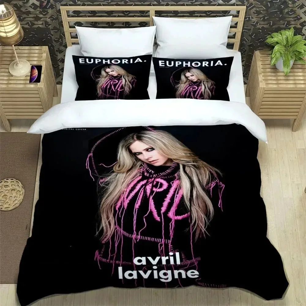 

Music Singer Avril Lavigne Duvet Cover Pillowcase Bedding Set Adult Boys Girls Bedroom Decoration Gift Single Twin King Size