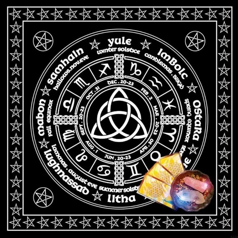 Table Cover Astrology Oracles Game Mat Square Pendulum Altar Table Cloth