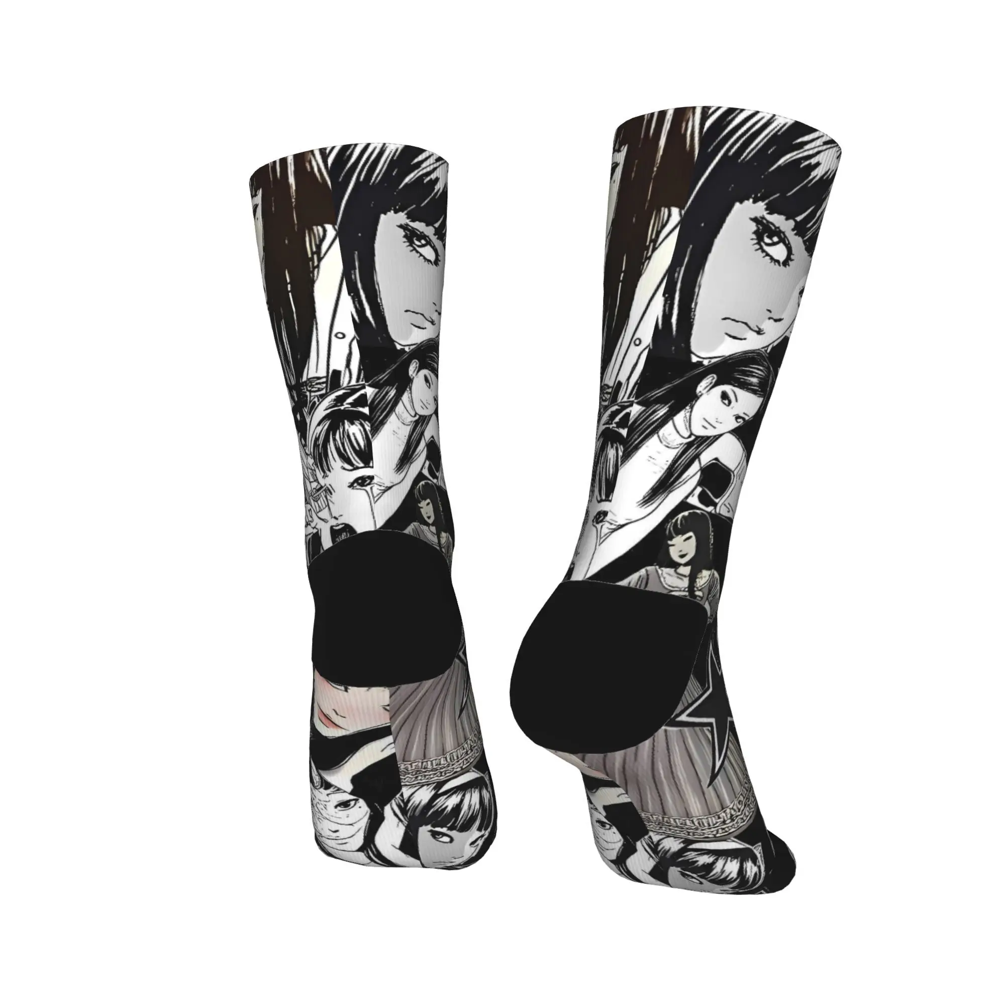 Tomie Junji Ito calcetines antibacterianos Unisex hombres suaves transpirables calcetines para deportes al aire libre primavera Vintage calcetines gráficos
