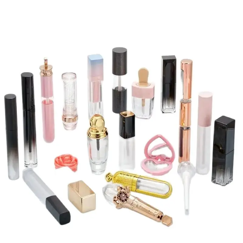 

Empty Lip Gloss Tubes Round Square Various Models Cosmetic Container DIY Makeup Lipgloss Wand Tubes Lip Gloss Container 10pcs