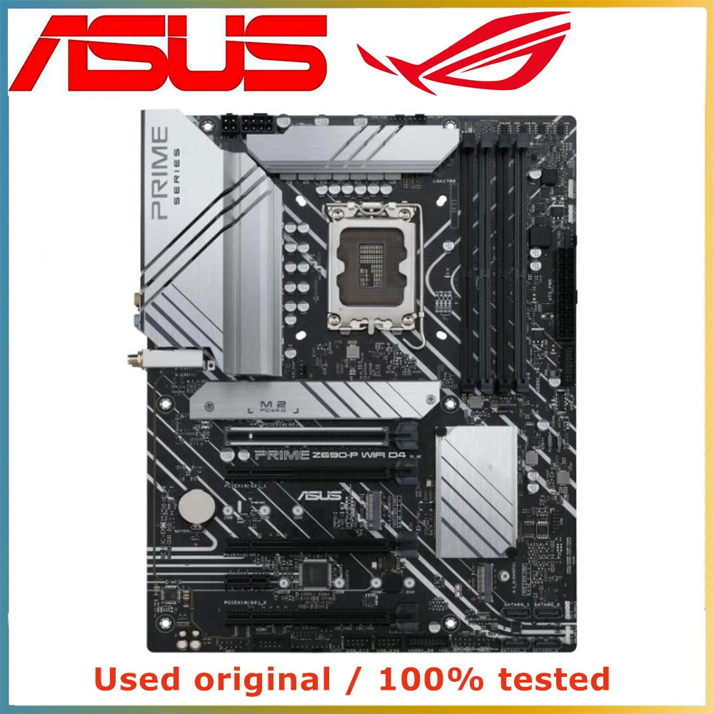 For Intel Z690 Z690P ASUS PRIME Z690-P WIFI D4 Computer Motherboard LGA 1700 DDR4 128G Desktop Mainboard M.2 NVME PCI-E5.0