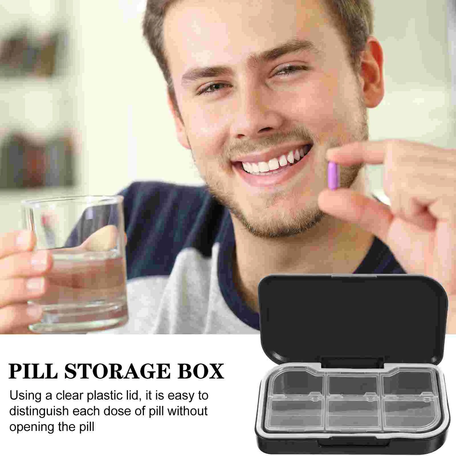 2 Pcs Pill Storage Medicine Holder Household Cabinet Organizer Case Tablets Dispenser Weekly