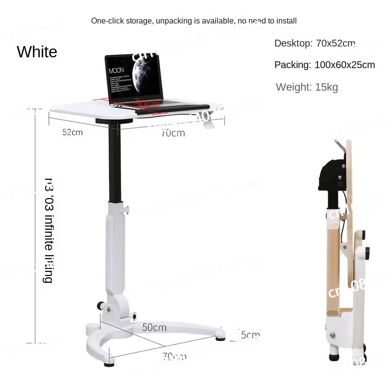 Children's Writing Small Apartment Study Desk Foldable Mobile Lift Bedside