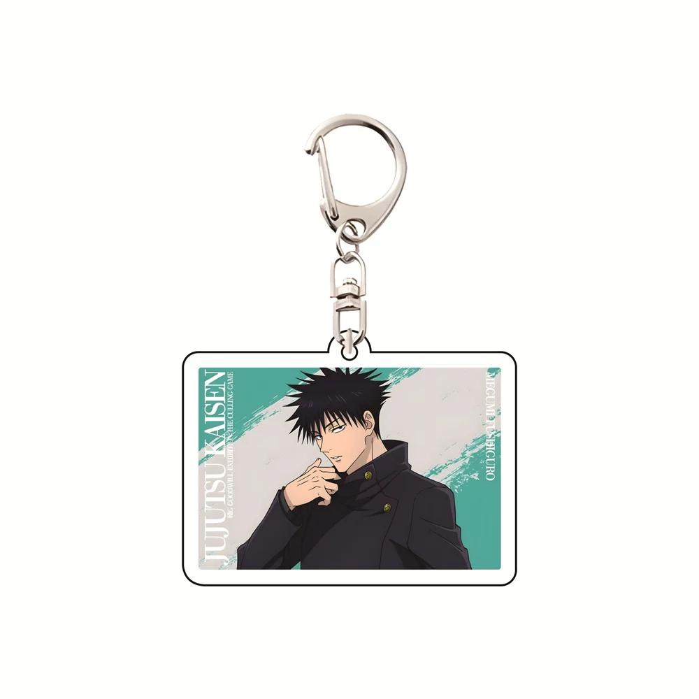 Anime Jujutsu Kaisen 6cm Acrylic Keyrings Yuuji/Gojou/Megumi Backpack Decorations Accessories Decor Gifts Cute Animal Keys