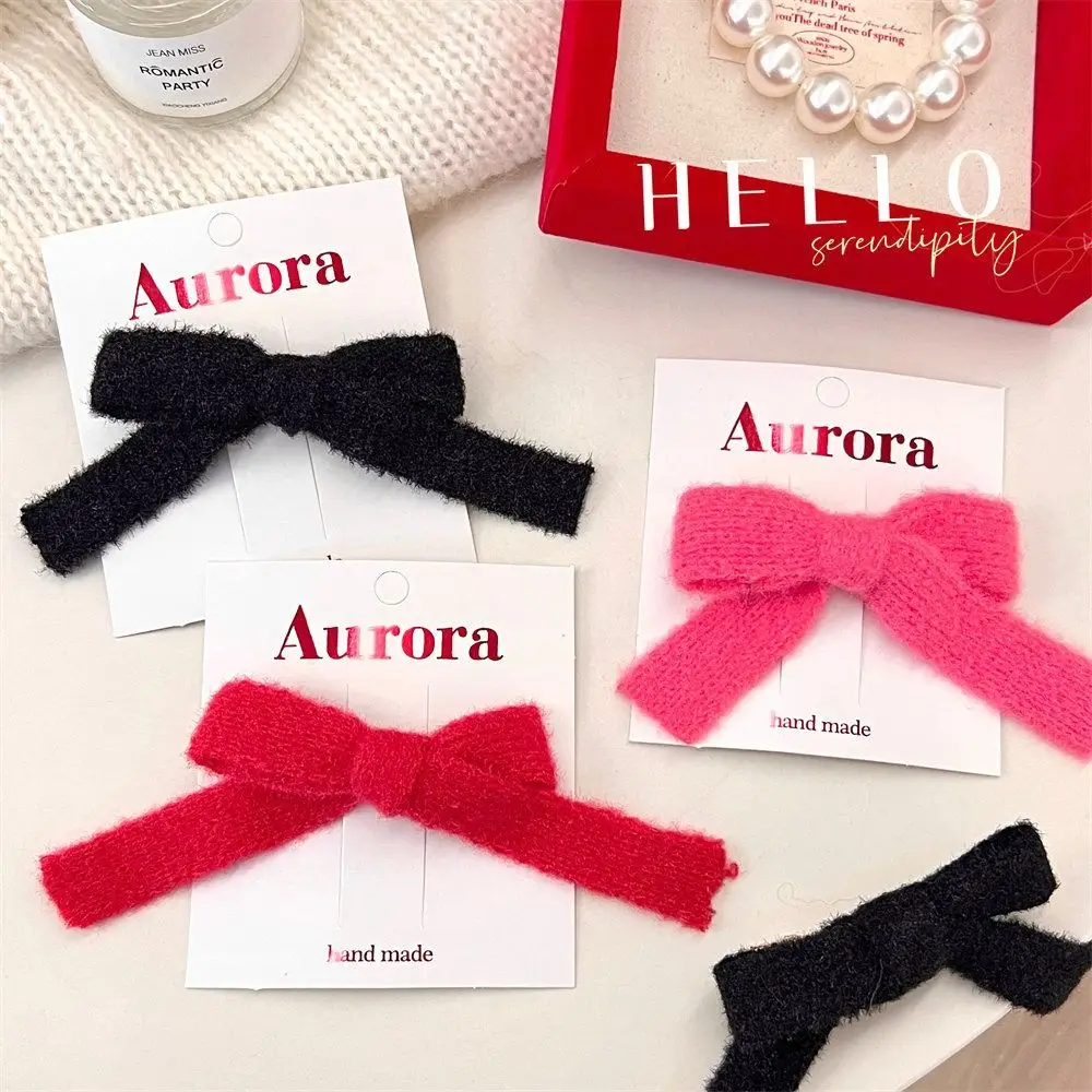 

Knit Bow Hair Clip Autumn Winter Sweet Cute Hairpin Girls Women Hair Barrettes Fashion Hair Accessories