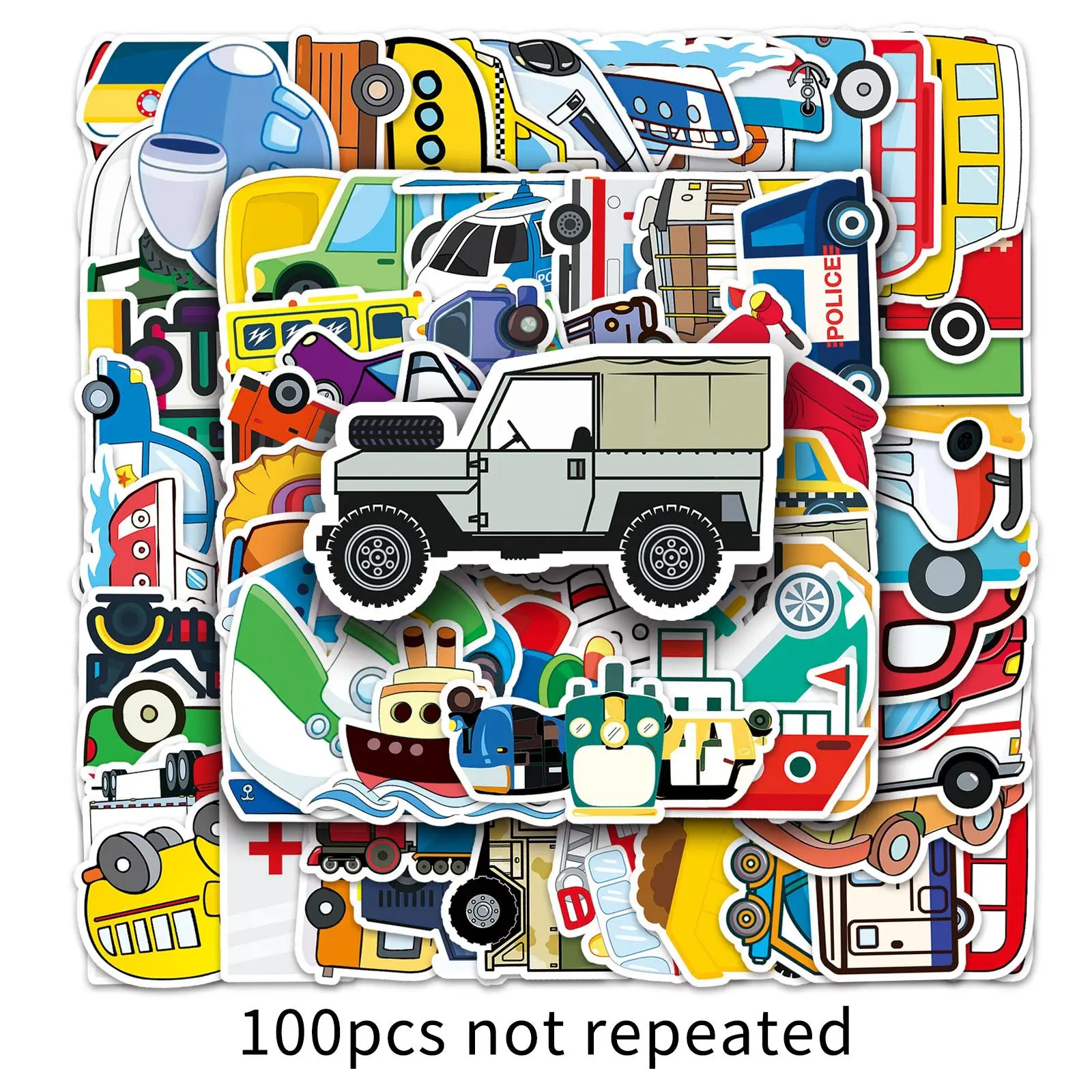 10/30/50PCS Cartoon Vehicle Paint Sticker Graffiti Luggage Notebook Helmet Car Guitar Pattern Scrapbook Toy Decoration Wholesale