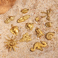 Stainless Steel Fashion Ocean Shell Fishtail Dolphin Charm Pendant for DIY Jewelry Earring Necklace Jewelry Making Accessories