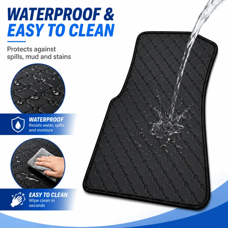 Custom Flat Car Floor Mats Fit Audi All Models PUWaterproof Anti-slip Car Accessories Carpets Covers Left/Right-hand drive 5