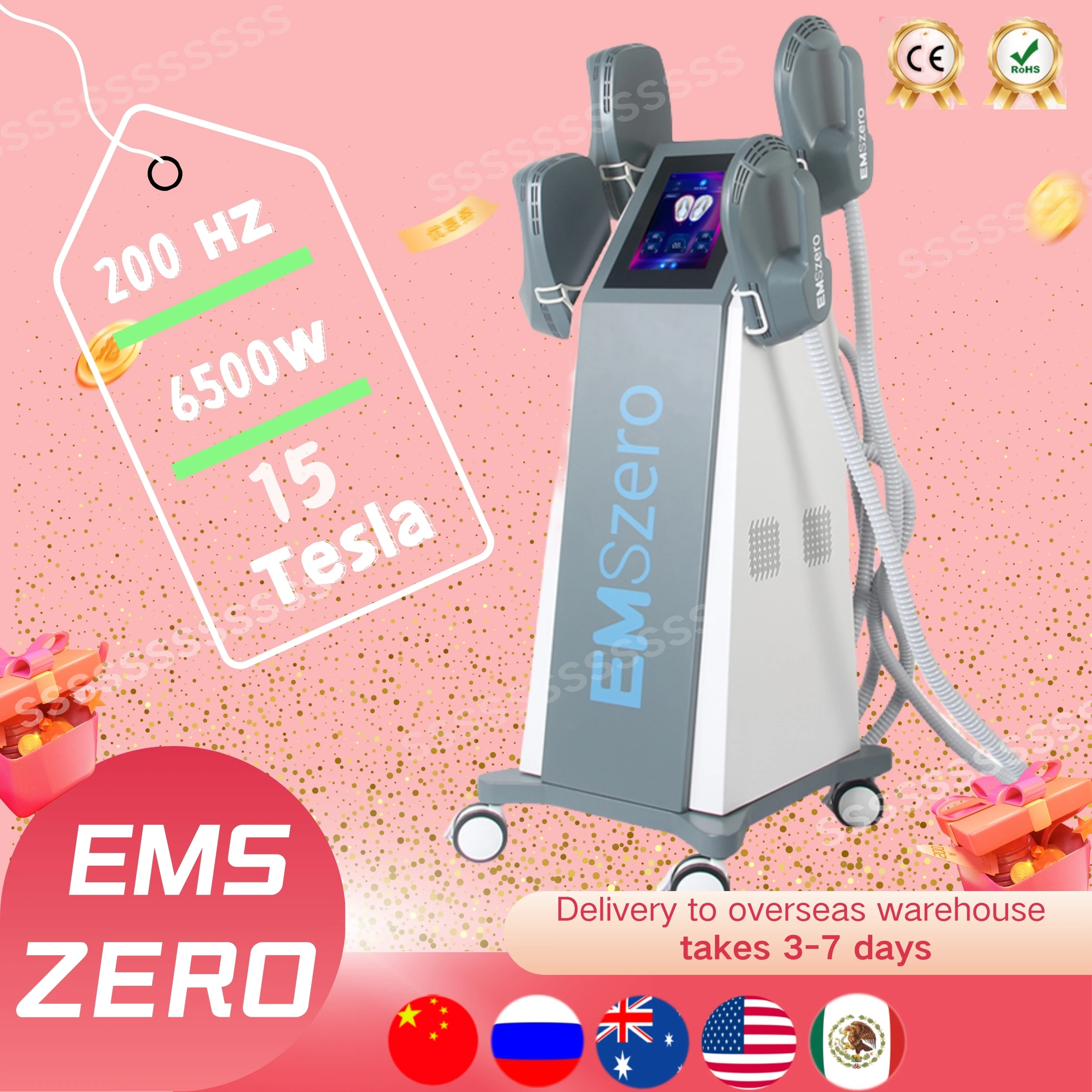 

EMSZERO PRO Ultra Therapy 15 Tesla 6500W Hiemt Lose Weight EM Body Slim Muscle Stimulation Professional Ems zero NEO Machine