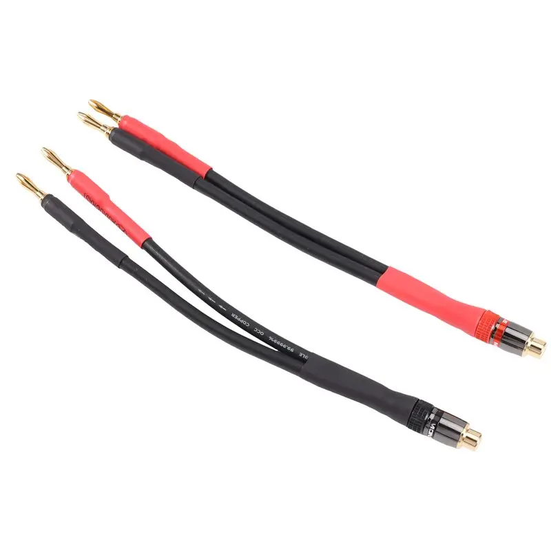 L73A 2026-Hifi For RCA Female To 2 Banana Adapter Cable For RCA Audio
