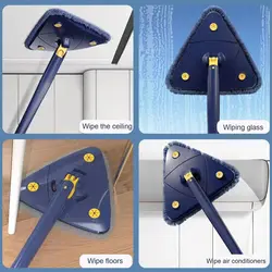 360° NEW-Multifunction Triangle Squeeze Mop Rotatable Adjustable Floor Cleaning Mop Home Floor Windows Cleaning Tools