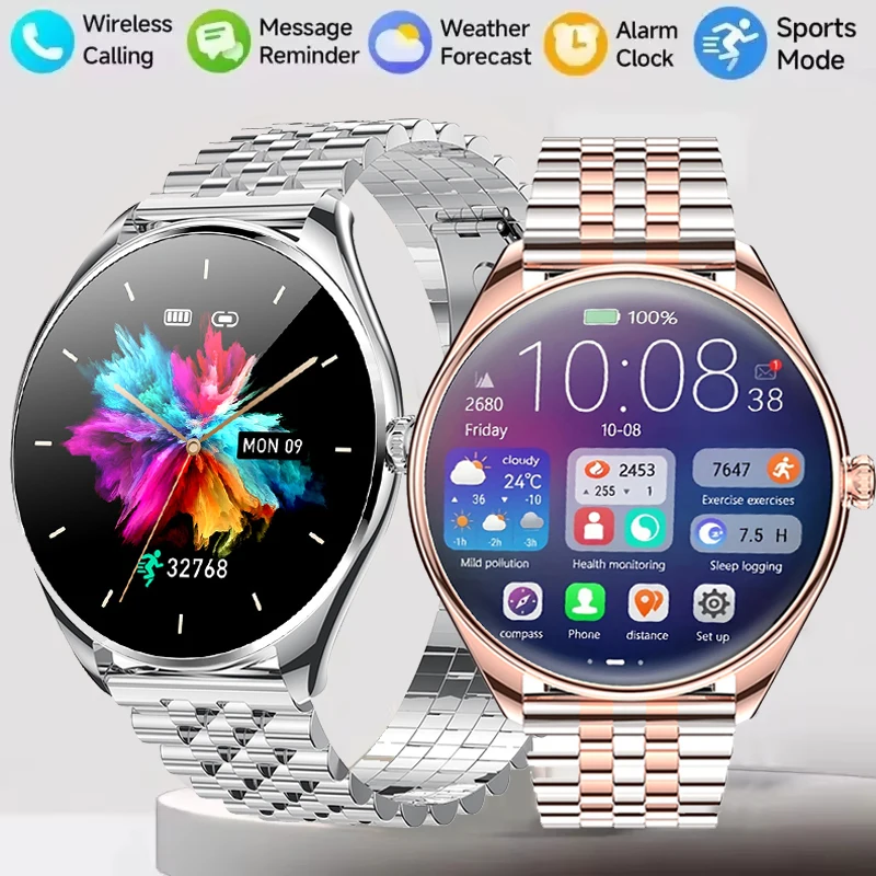 

2025 Original New Women's Fashion Smart Watch 1.43" AMOLED 466*466 HD Pixel Display Always Show Time Call Reminder Smartwatch
