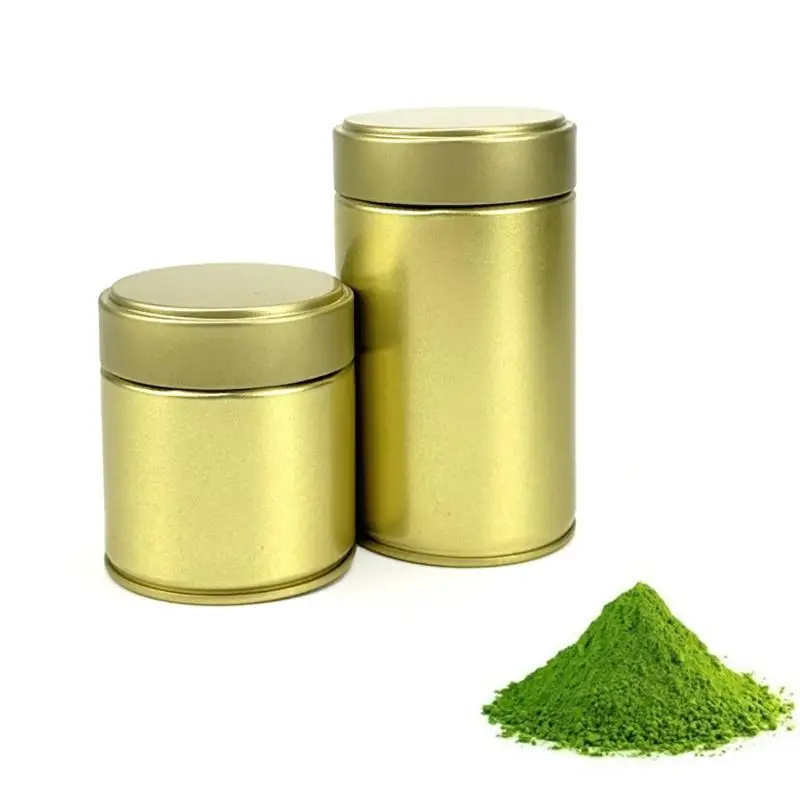 Bote de hojalata hermético para té Matcha en polvo, contenedor de almacenamiento para bolsitas de té de hojas, organizador sellado para despensa, tarro de almacenamiento.