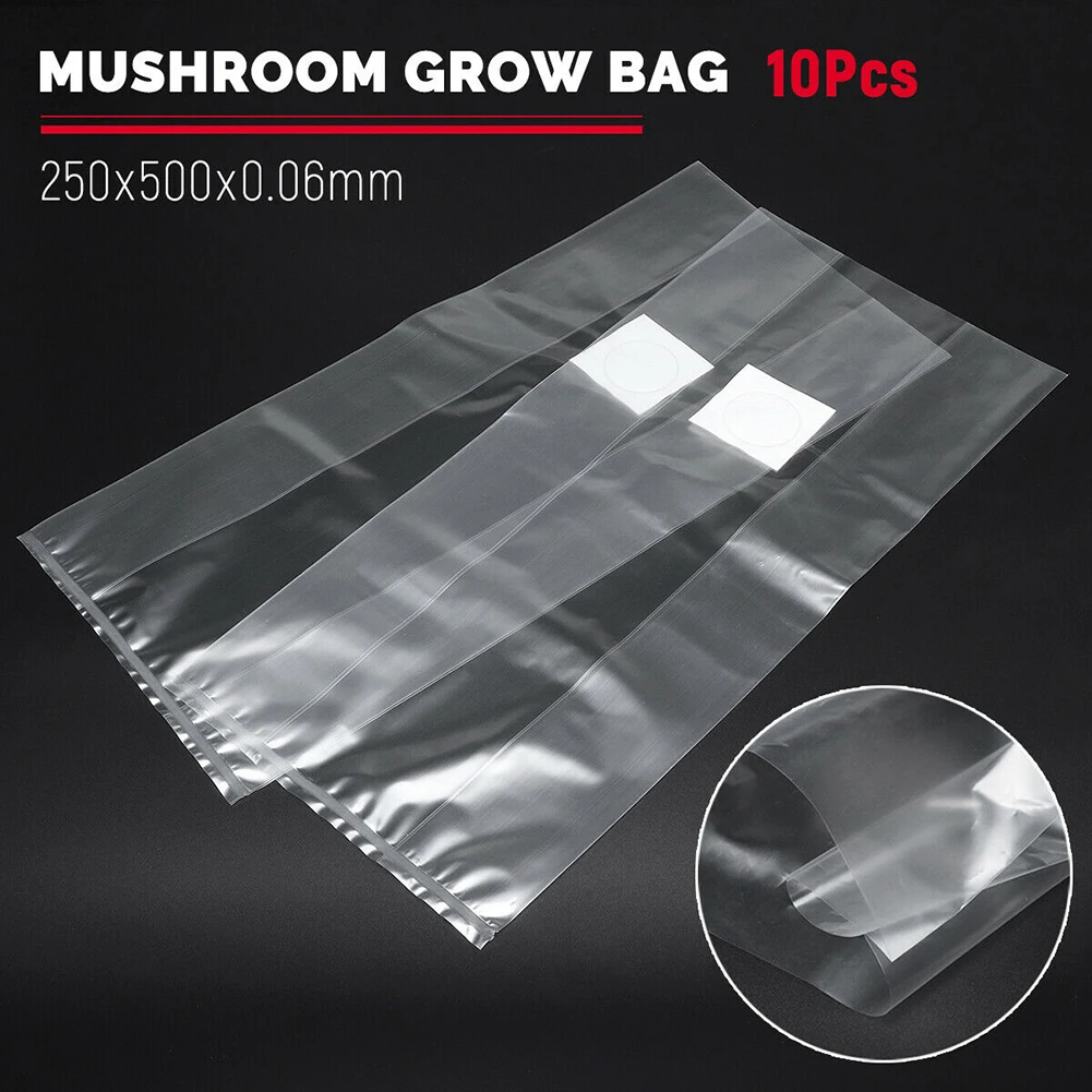 

10/20/50PCS Mushroom Strain Growing Bag Edible Fungus Cultivation Bag Horticultural Planting Bag PVC