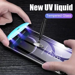 UV Liquid Full Glue 9H HD Tempered Glass For OPPO Find X2 X3 X5 X6 Neo X7 Ultra Reno 3 4 5 6 7 9 10 11 12 Pro Screen Protector