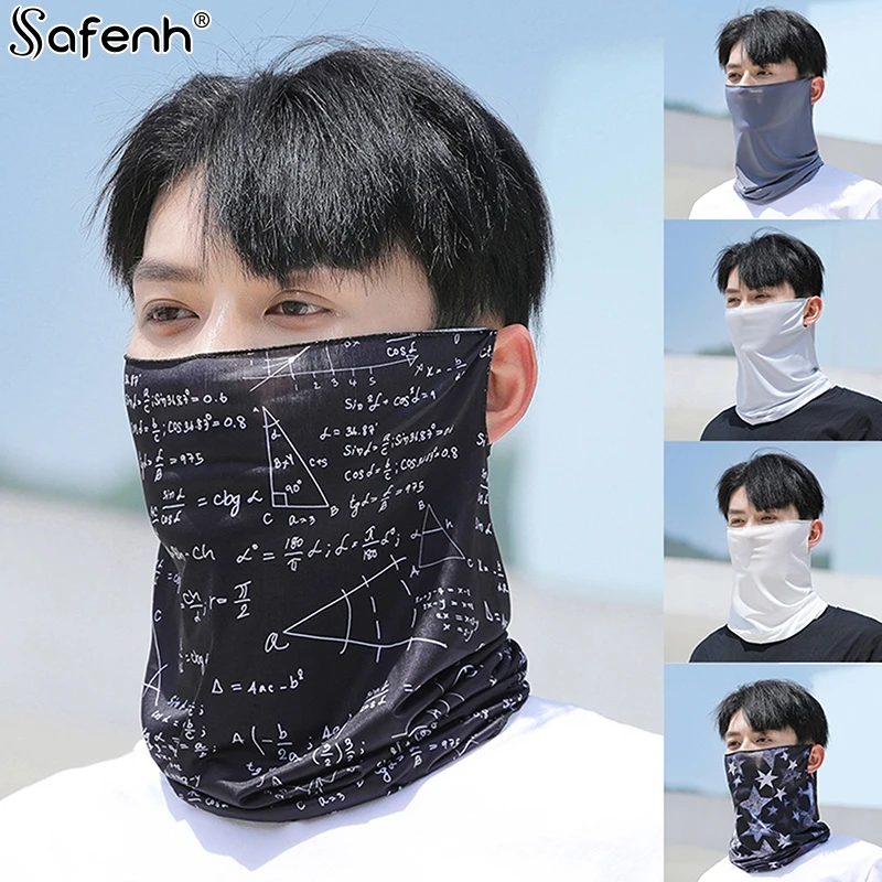 

Fashion Punk Sunscreen Mask For Men Women Summer Face Neck UV Protection Ear Scarf Hip Hop Outdoor Sports Cycling Bandana Scarfs