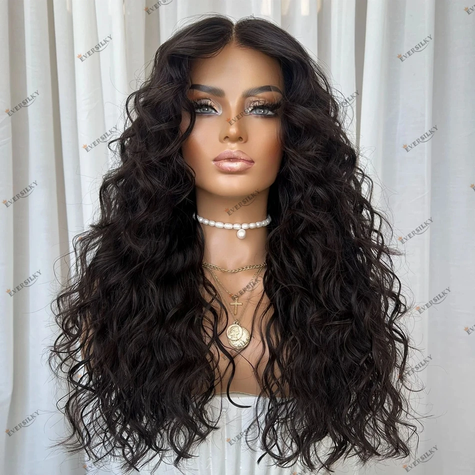 

200% Density Virgin Human Hair Loose Curly Full Lace Wigs for Black Women Bleach Knots Indian Hair Lace Front Wigs 5X5 HD Lace