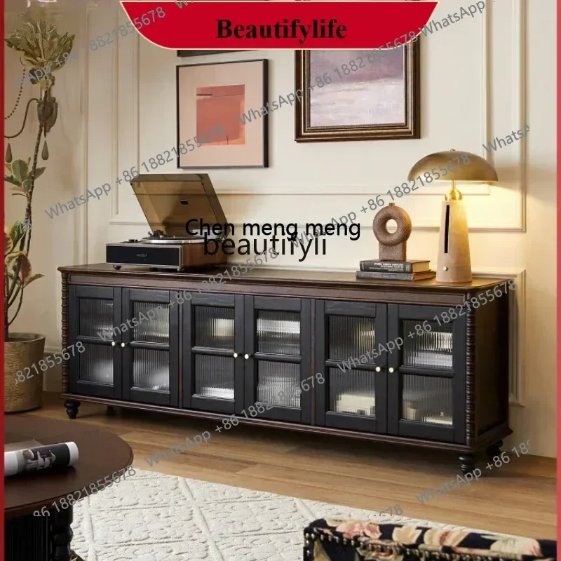 

X ss 8617 Living room furniture French retro solid wood TV cabinet coffee table combination TV cabinet