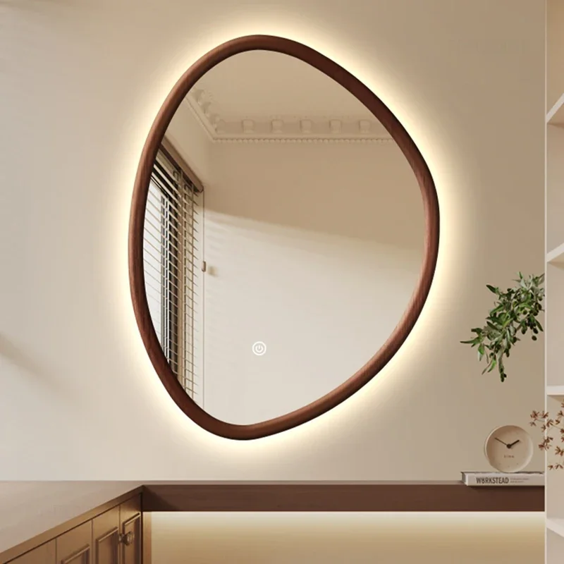 Chinese Framed Mirror for Restaurant Irregular Explosion-proof Bath Mirrors Stylish Decorative Commercial Mirrors for Hotels T
