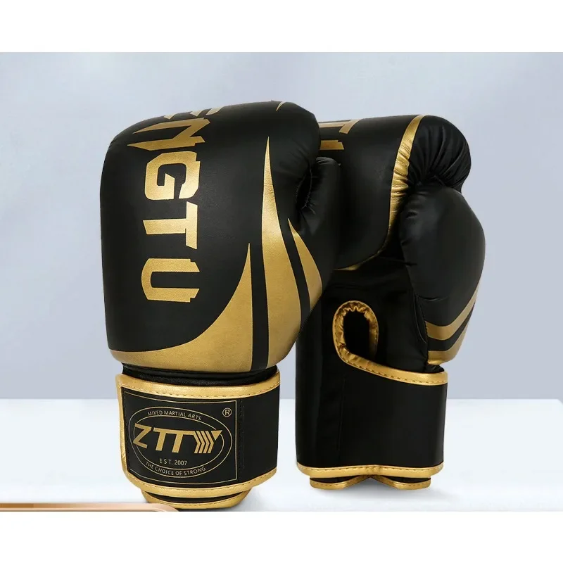 Adult boxing gloves protection Tear resistant PU boxing gloves rubber plastic inner liner boxing gloves