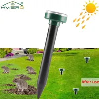 1PCS Solar Repeller Powered Ultrasonic Sonic Mouse Mole Pest Rodent Repellent Vibration Wave Yard Outdoor Garden Lawn Farm Field