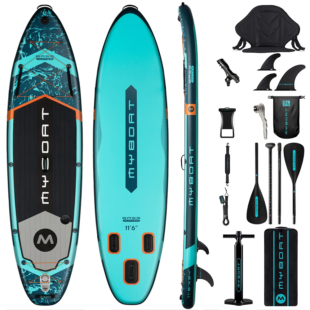 Image of Myboat Wasserdichtes aufblasbares Paddle-Board 11'6''x34''x6''Adult Standing Style Aquatic Fishing mit Zubehör SUP