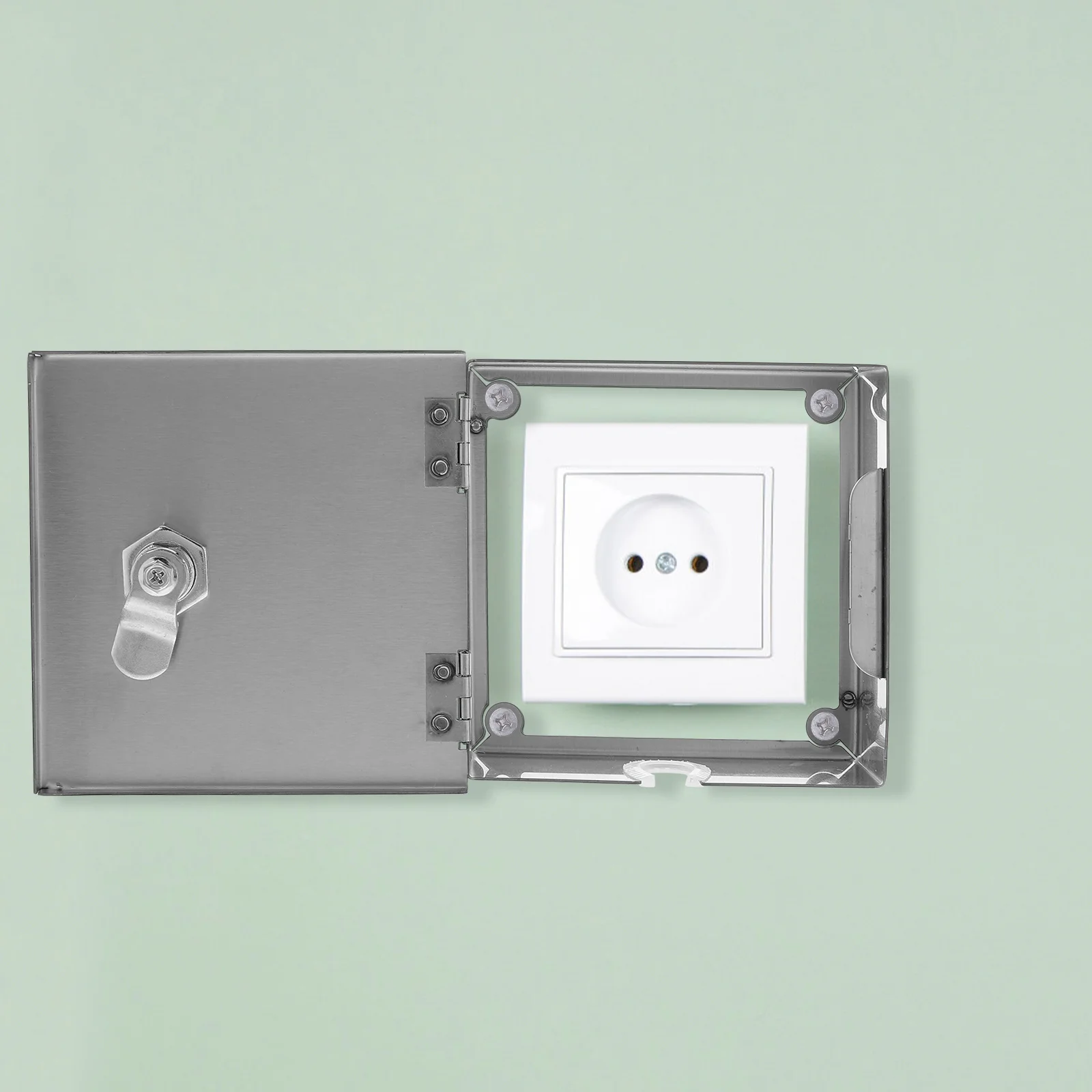 

Stainless Steel Electrical Box Weatherproof Outlet Protector Switch Covers Home Office Outdoor Use Rainproof Socket