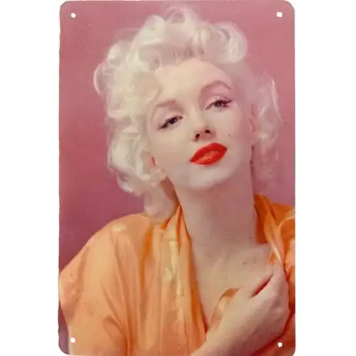 Marilyn Monroe Vintage Pastellfarbenes Metallschild 50er Jahre Hollywood Retro Blechschild Dekoration