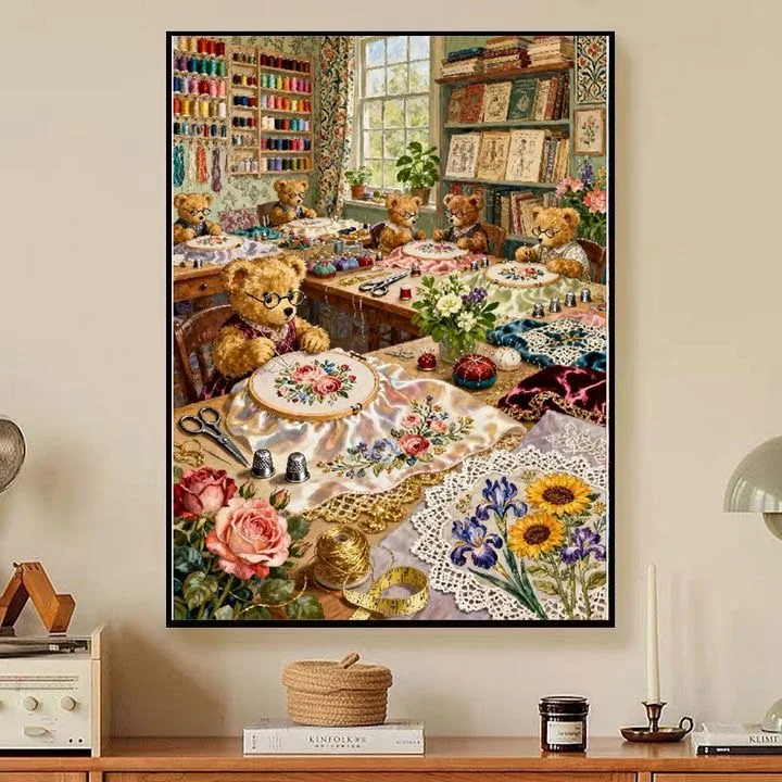 Bear's Embroidery Shop Cross Stitch Kit 11ct/9ct Autumn Sale - Children's Room Decorative Needlework Handcraft Painting