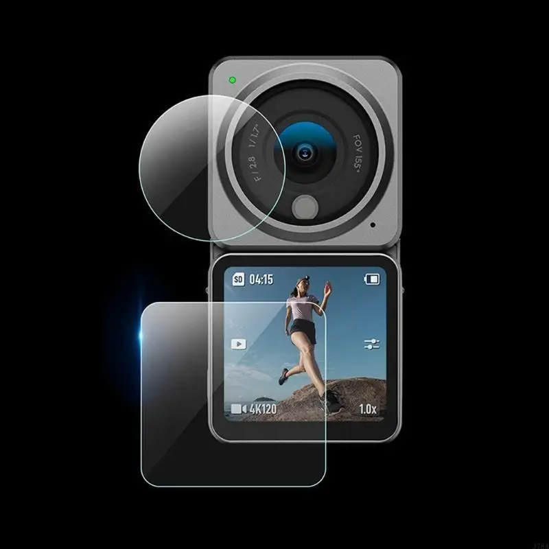 J78A Lens Protective Film for Action 2 High Definition Tempered Glass Screen Protector Sport Camera Accessory