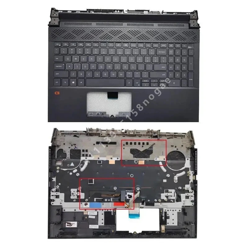 Laptop Palmrest with Keyboard Thick/Thin For G15 5510 5511 5515 P105F keyboard  Replacement