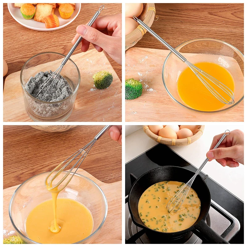 Kitchen Manual Whisk Baking Tools Stainless Steel Manual Whisk Kitchen Tools Whipping Light Cream Tool  Mixing Appliances