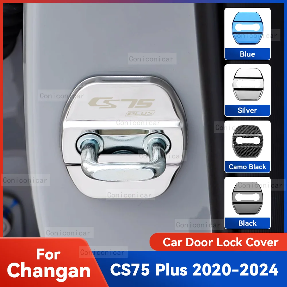 

Auto Car Door Lock Protect Cover Emblems Case Stainless Steel Decoration For CHANGAN CS75 Plus 2020-2024 Protection Accessories