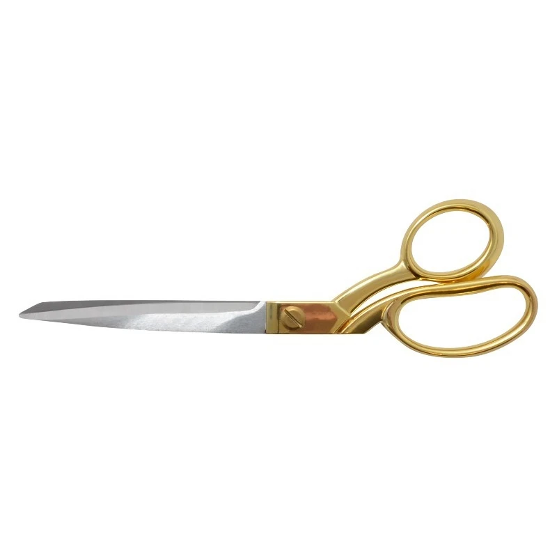 

Ножницы для ткани 9 дюймов, из нержавеющей стали, модные, изогнутые, для шитья или офиса, золотые, 1 шт.