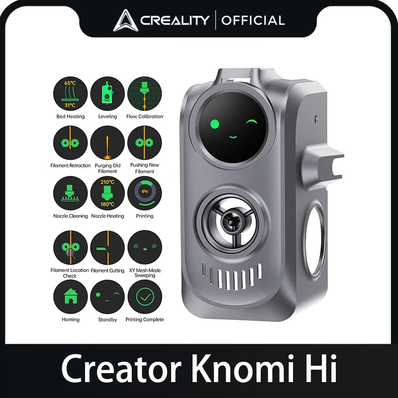 Originele Creator Knomi Hi voor Creality Hi 3D-printer Smart Display Seamlesslal-time Print Monitoring Tool OTA Firmware Update