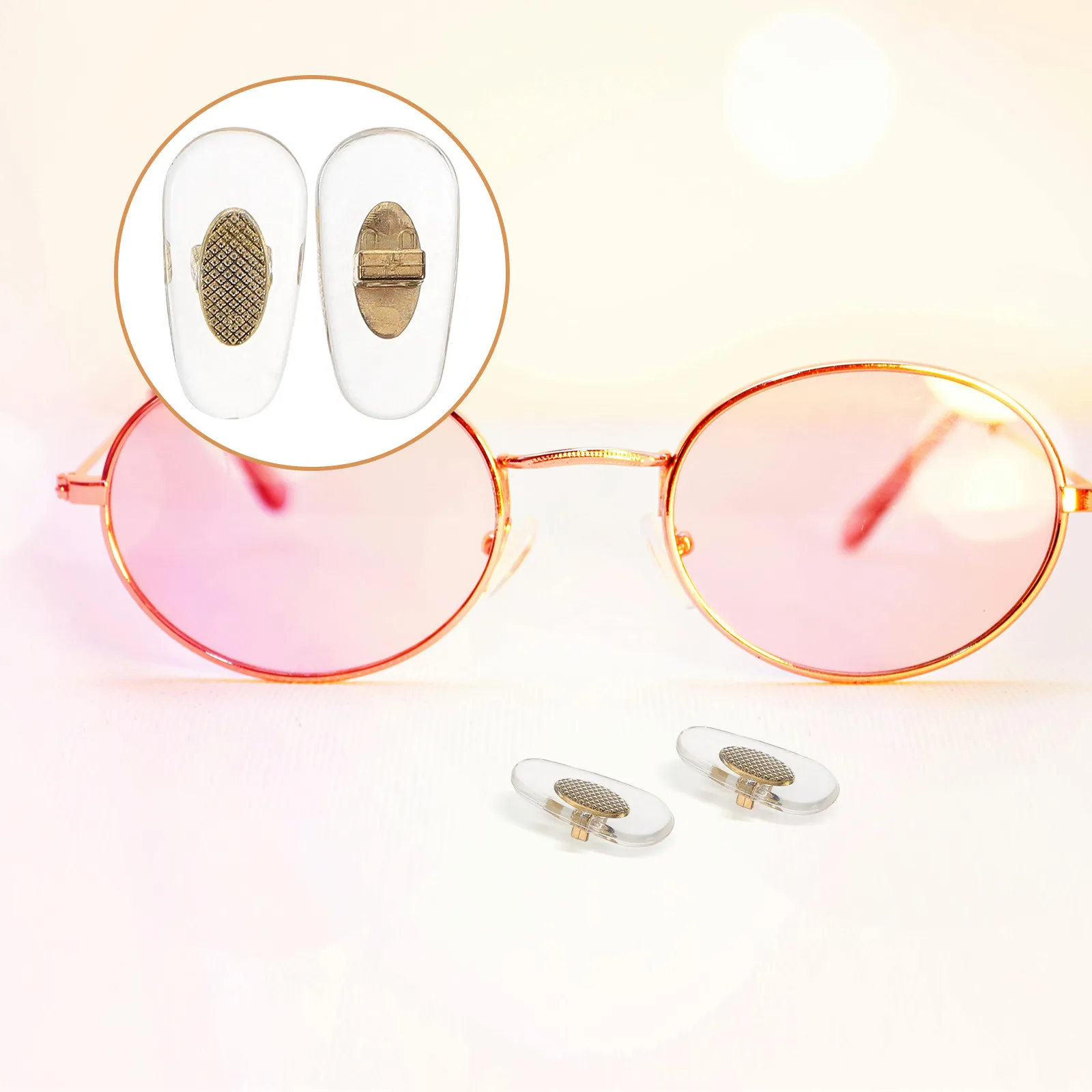 

4Pairs Glasses Nose Pads Soft Comfortable Nose Bridge Insert Anti Slip Replacement Pads for Sunglasses Eyeglasses Accessories